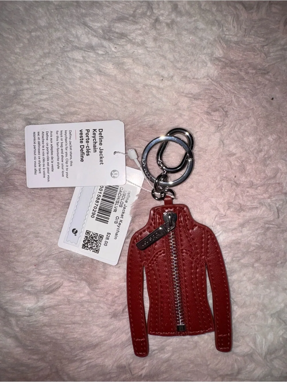 lululemon athletica Red Jacket Key Charm Keyring